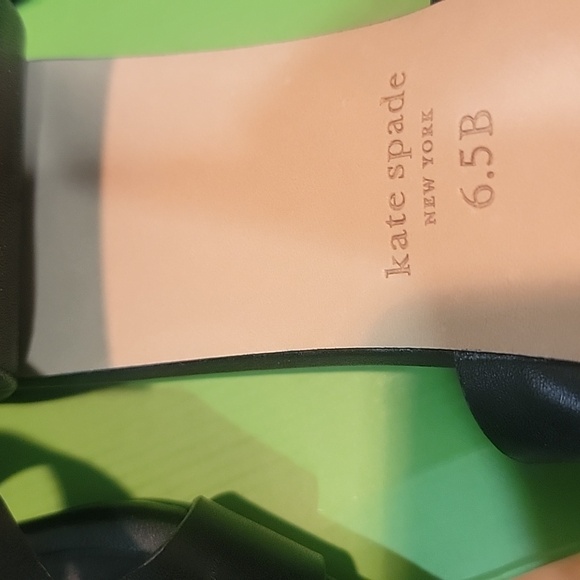 kate spade new york Womens Duo Heel Leather Sandal black 6.5 New In Box $250! - Picture 4 of 6